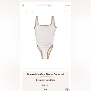 Lainsnow Ocean Isle one piece in Coconut.